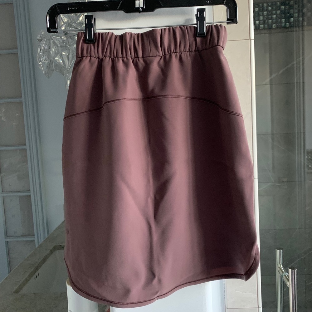 Lululemon On the Fly Skirt Woven: Cherry Cola - Picture 5 of 11